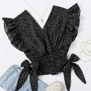 Zomerse V-hals blouse