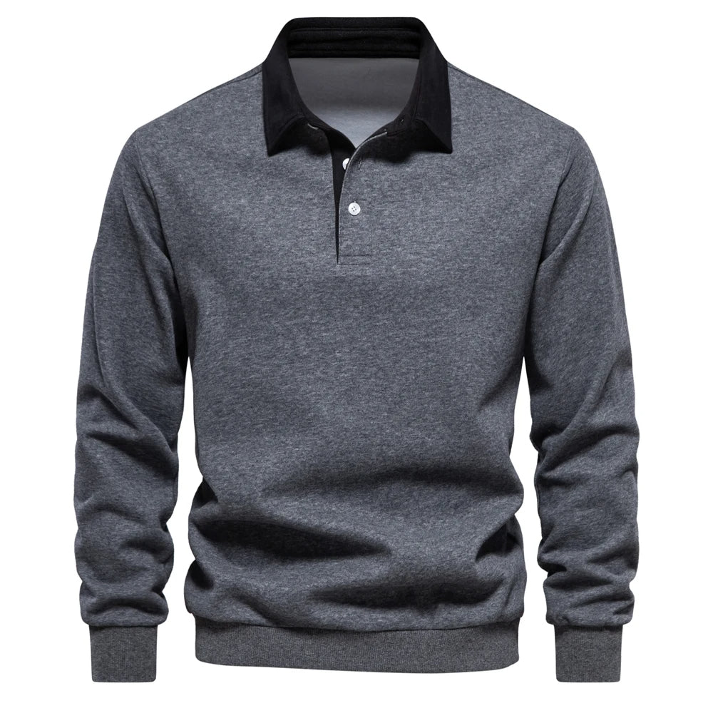 UrbanEase – Heren Polo Sweatshirt