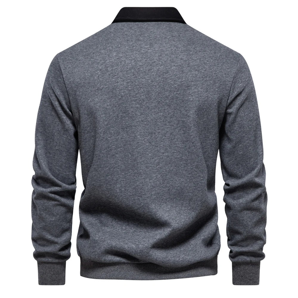 UrbanEase – Heren Polo Sweatshirt