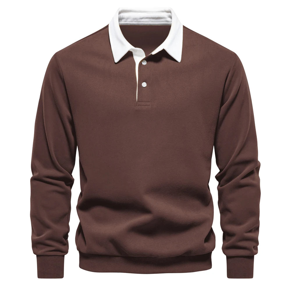 UrbanEase – Heren Polo Sweatshirt