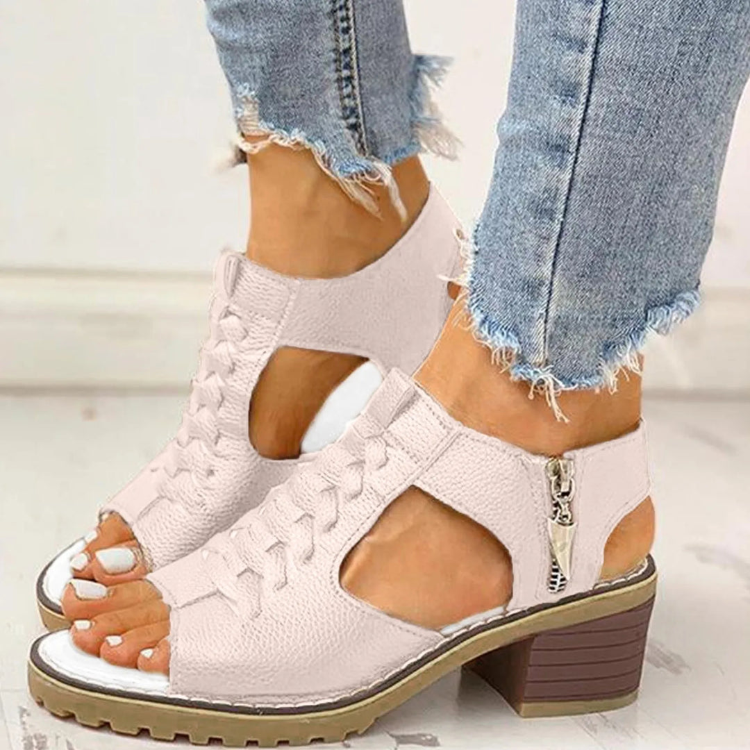 Virelli – Dames Chunky Sandalen met Hollow-Out Design