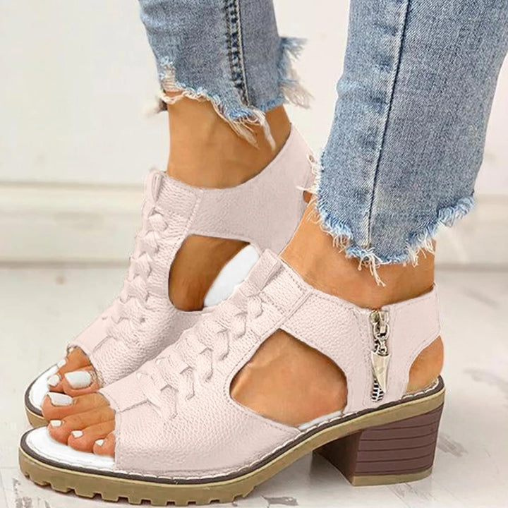Virelli – Dames Chunky Sandalen met Hollow-Out Design