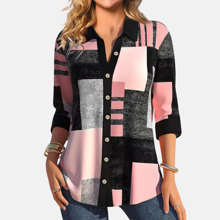Check Blouse Dames