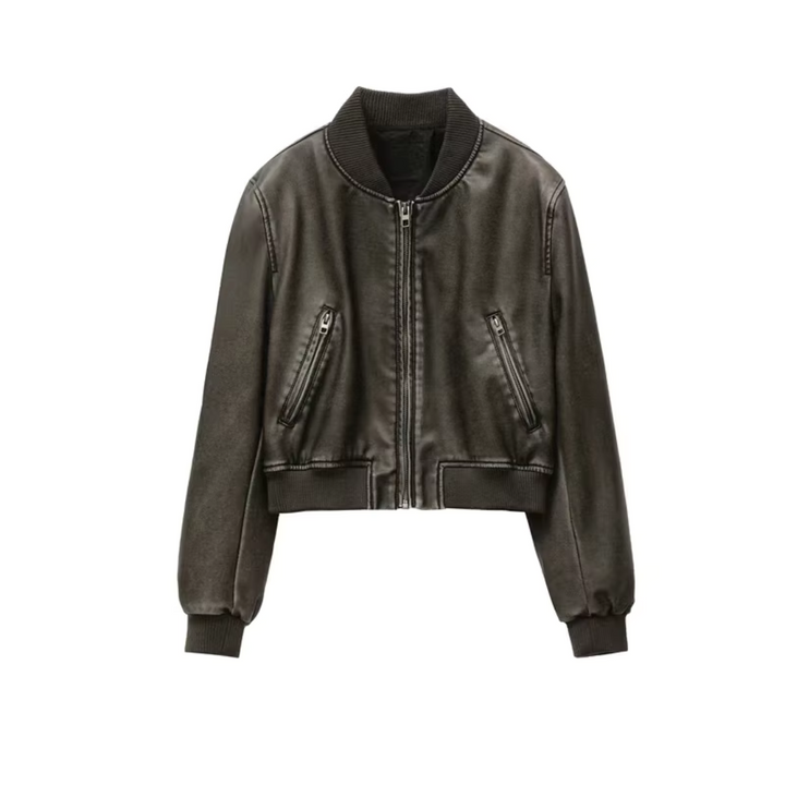 Nova – Faux Leren Bomberjack