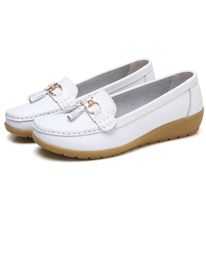 Alinne – Leren Ballerina Schoenen Dames