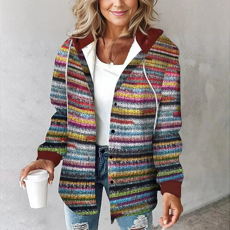Emily – Geruite Hooded Jas voor Dames