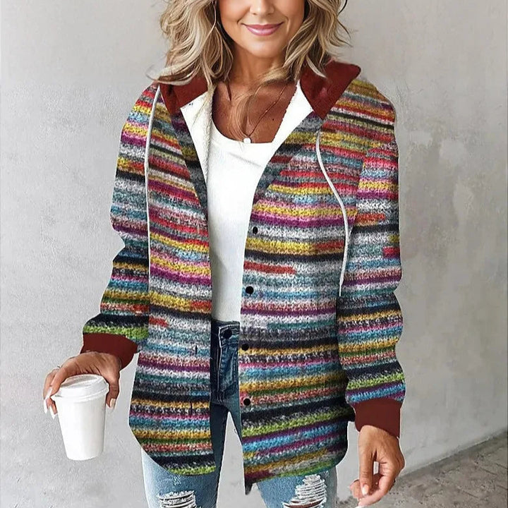 Emily – Geruite Hooded Jas voor Dames