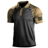 Thorne – Heren Sport T-shirt met Kraag en Vlagpatchwork