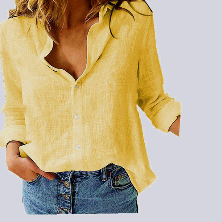 Lize - Linnen damesblouse