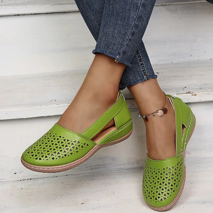 Vintage Instap Wedges Sandalen voor Dames