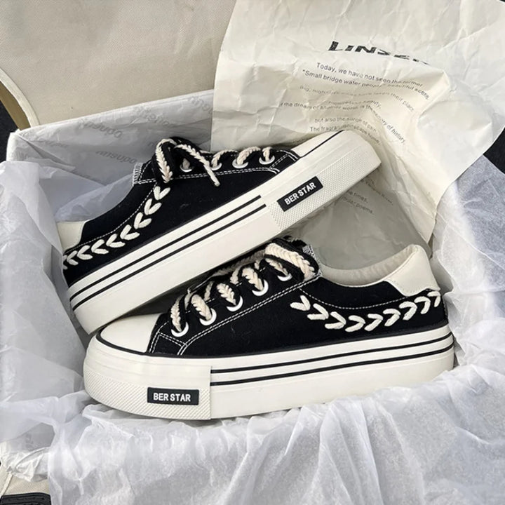 Serenity – Trendy Platform Canvas Sneakers