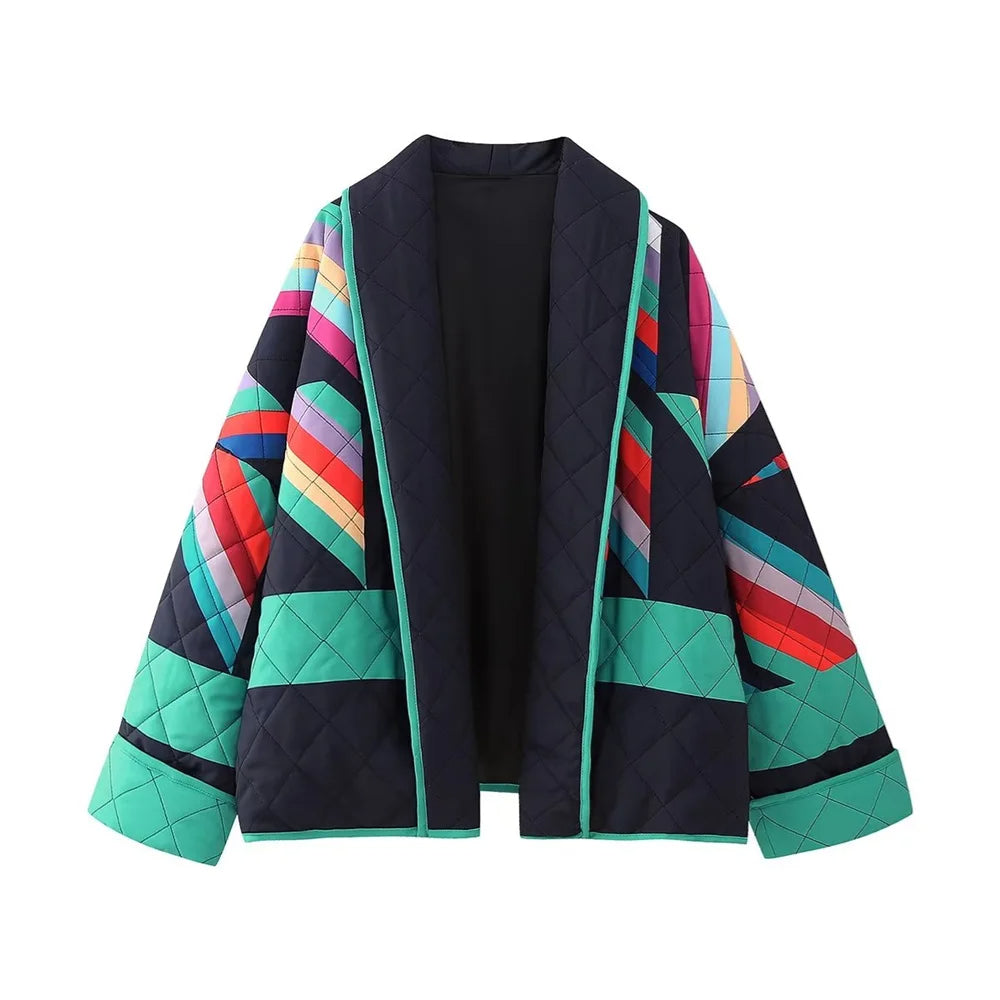 Paisley – Stijlvolle Polo Collar Cardigan Coat