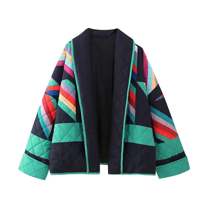 Paisley – Stijlvolle Polo Collar Cardigan Coat