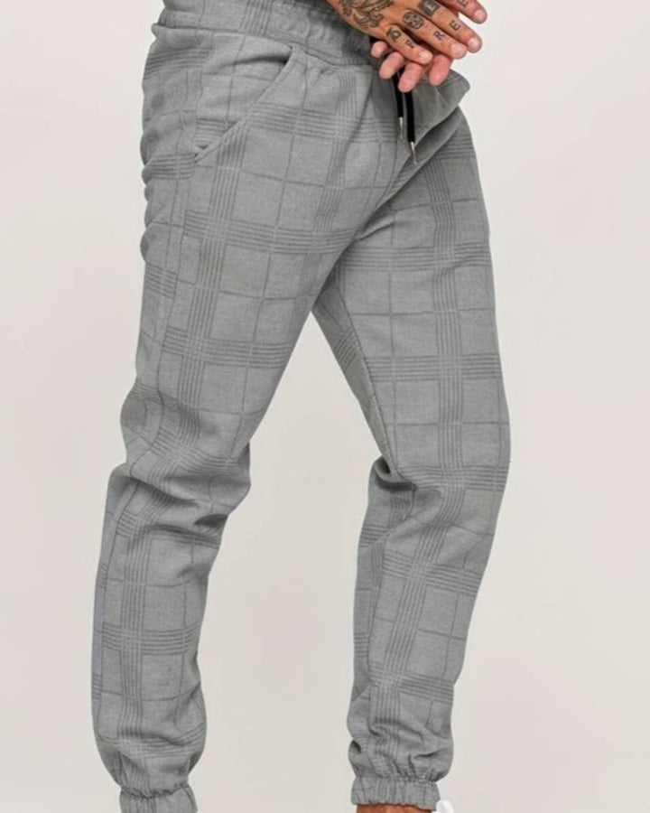 UrbanFit – Geruite Slim Fit Joggers voor Heren