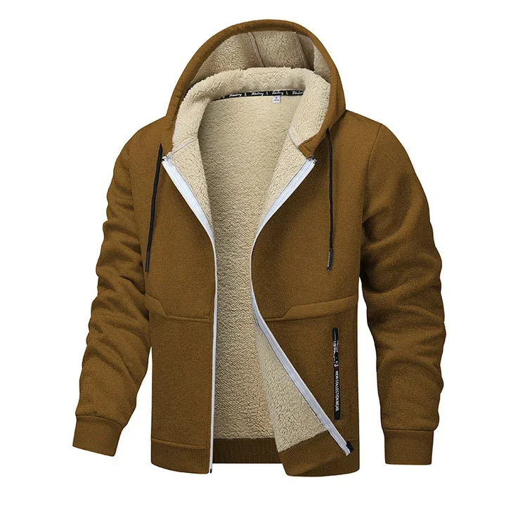 Vincent – Warme Fleece Hoodie met Rits Voor Heren
