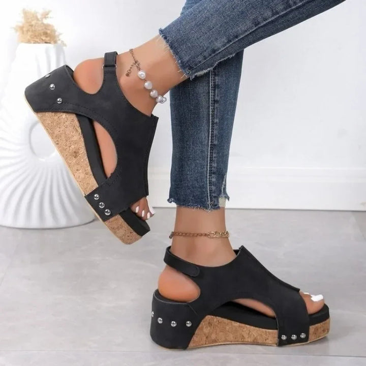 Caela - Zomerse wedge sandalen met open teen