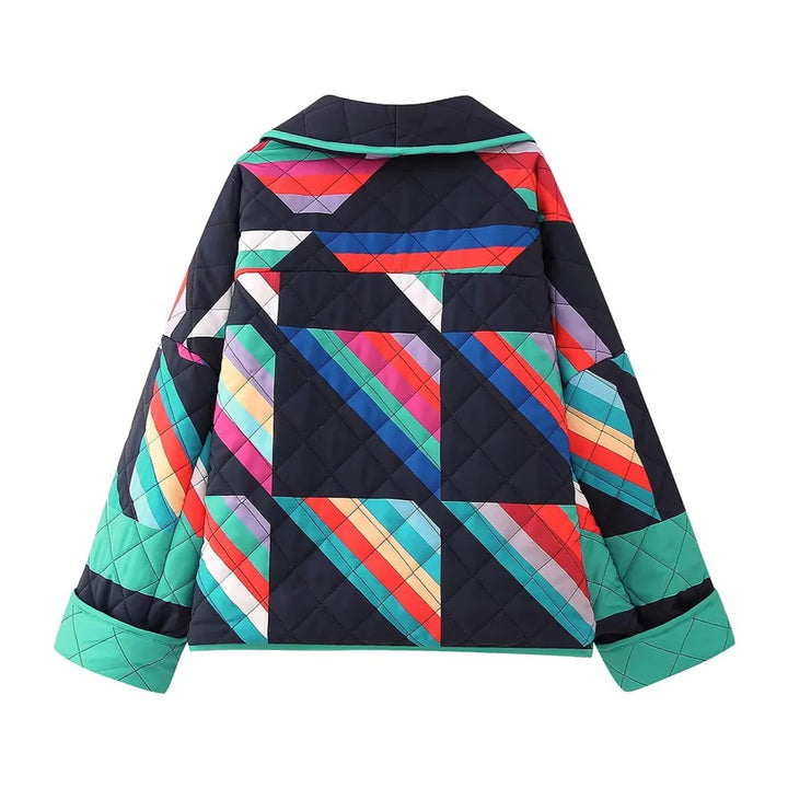 Paisley – Stijlvolle Polo Collar Cardigan Coat