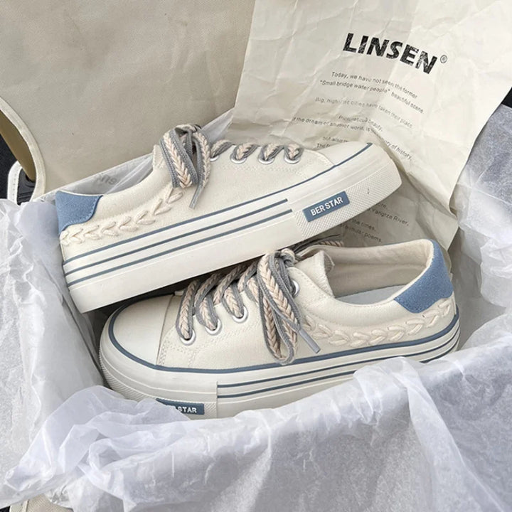 Serenity – Trendy Platform Canvas Sneakers
