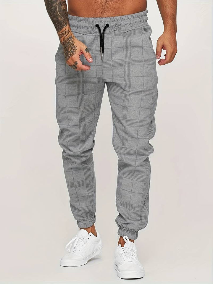 UrbanFit – Geruite Slim Fit Joggers voor Heren