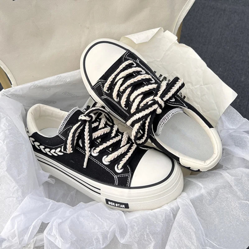 Serenity – Trendy Platform Canvas Sneakers