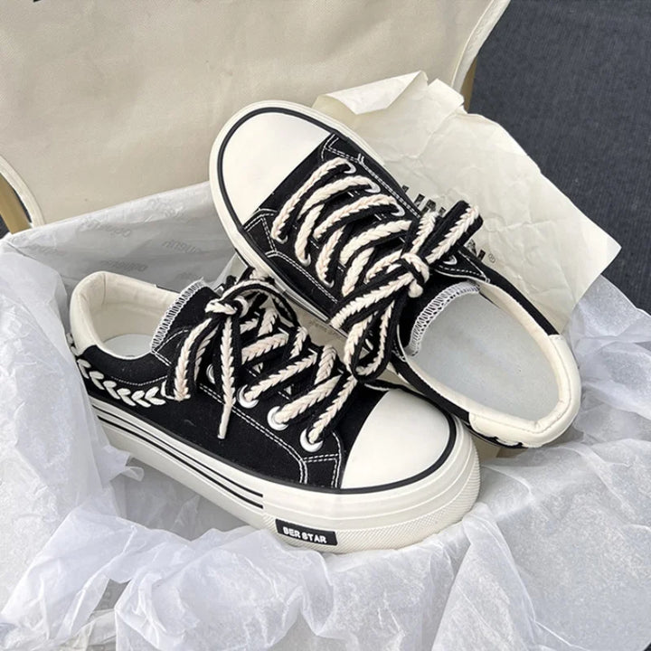 Serenity – Trendy Platform Canvas Sneakers