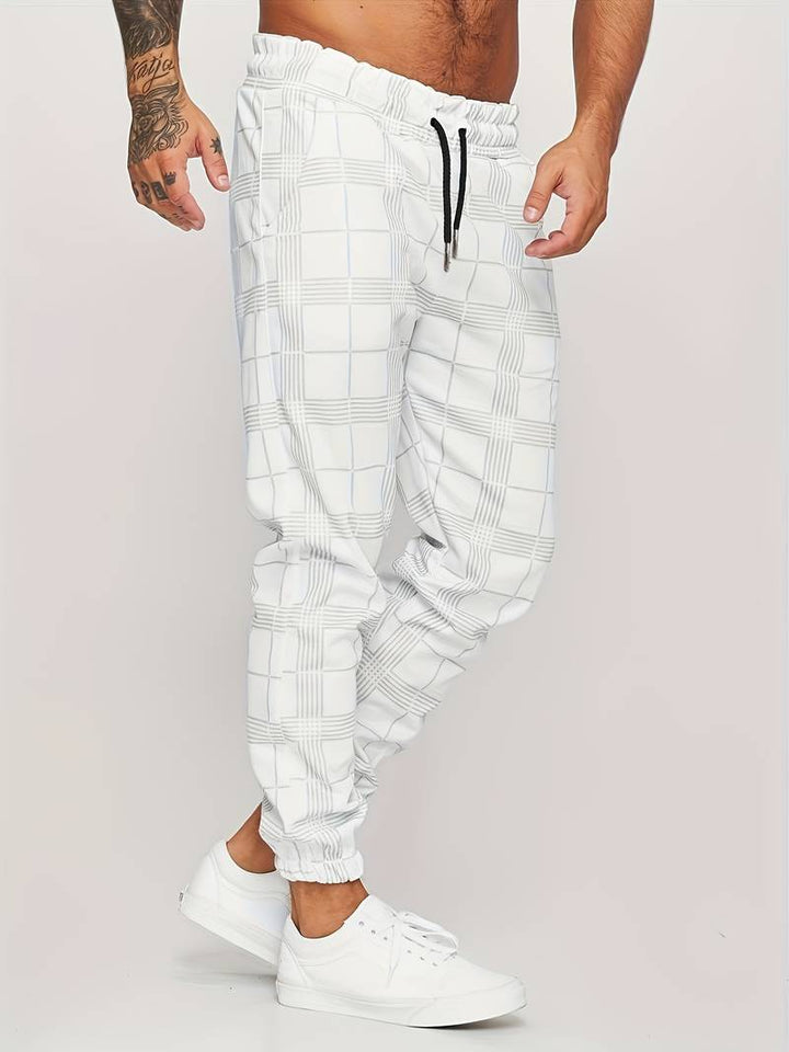 UrbanFit – Geruite Slim Fit Joggers voor Heren