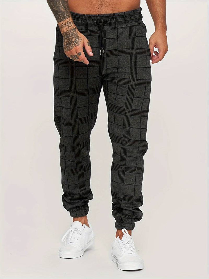 UrbanFit – Geruite Slim Fit Joggers voor Heren