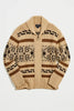 Andres – Vintage Jacquard Gebreide Herenvest met Rits