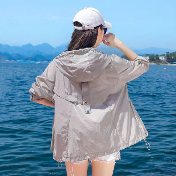 Fien - Lichte zomer windbreaker met capuchon