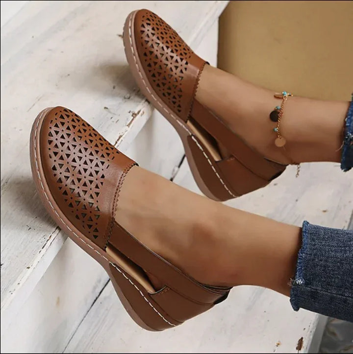 Vintage Instap Wedges Sandalen voor Dames