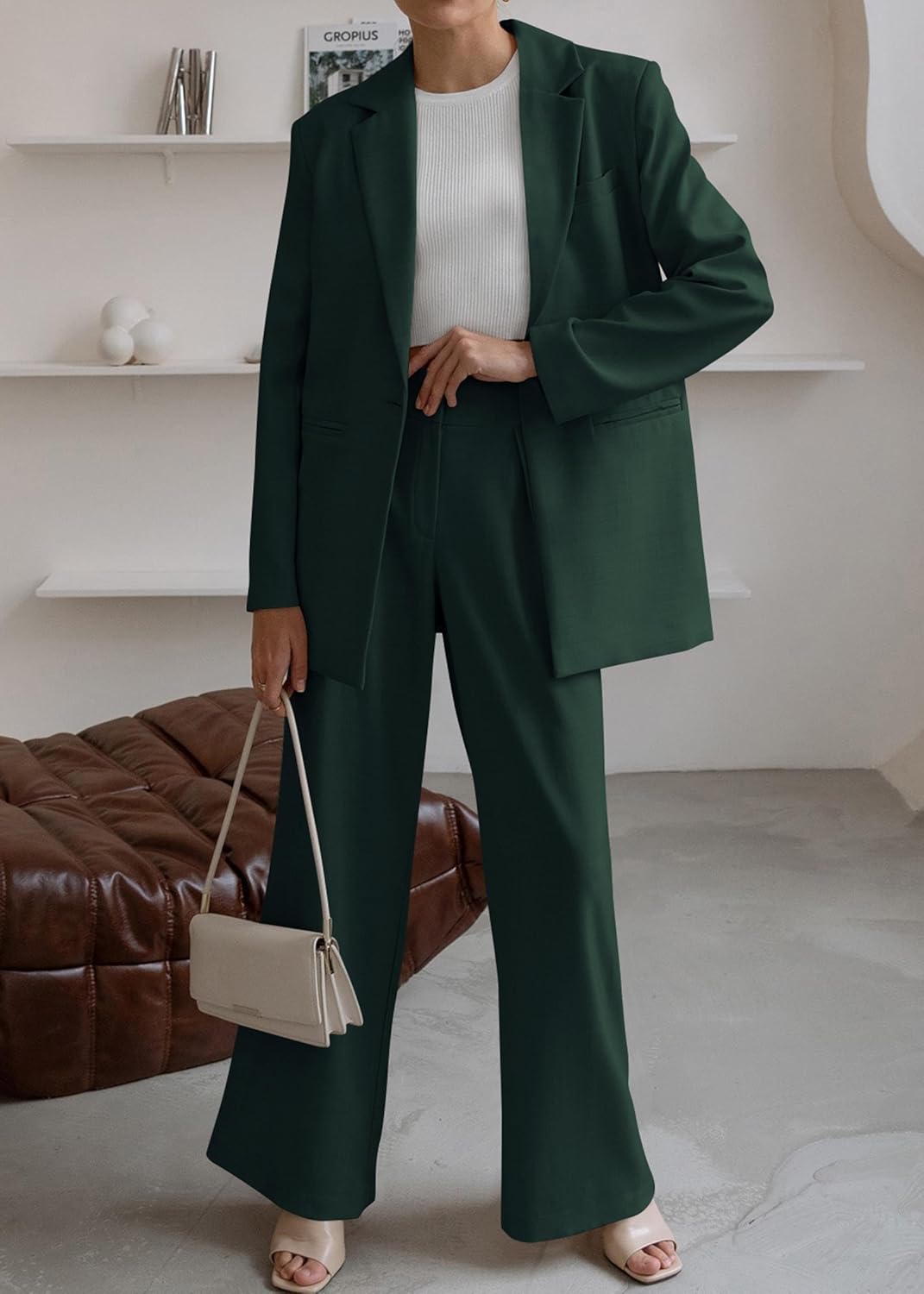 Dames Blazer & Broek Set voor Kantoor en Casual