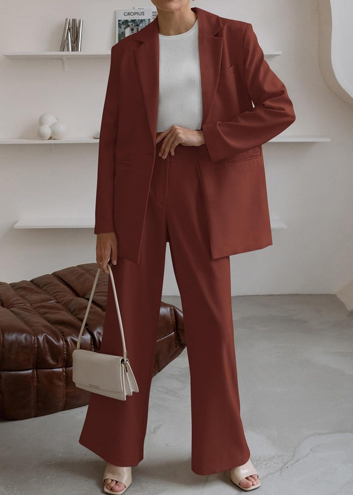 Dames Blazer & Broek Set voor Kantoor en Casual