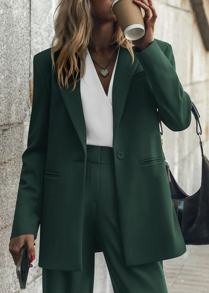 Dames Blazer & Broek Set voor Kantoor en Casual