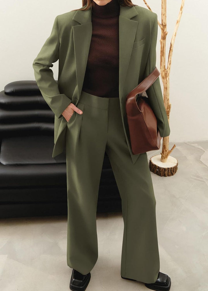 Dames Blazer & Broek Set voor Kantoor en Casual