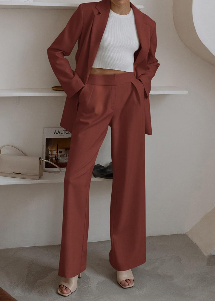 Dames Blazer & Broek Set voor Kantoor en Casual