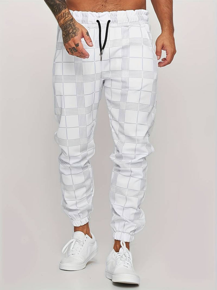UrbanFit – Geruite Slim Fit Joggers voor Heren