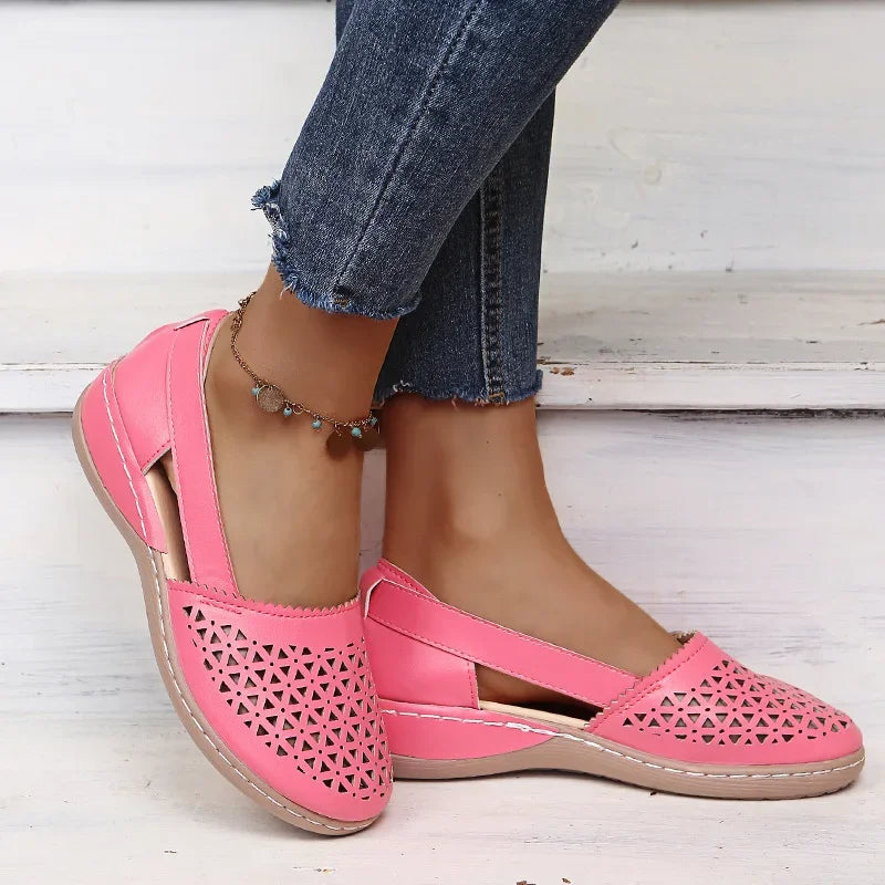 Vintage Instap Wedges Sandalen voor Dames