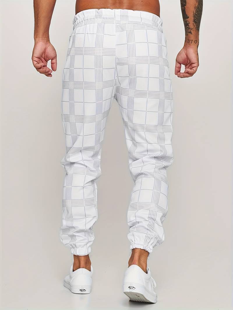 UrbanFit – Geruite Slim Fit Joggers voor Heren