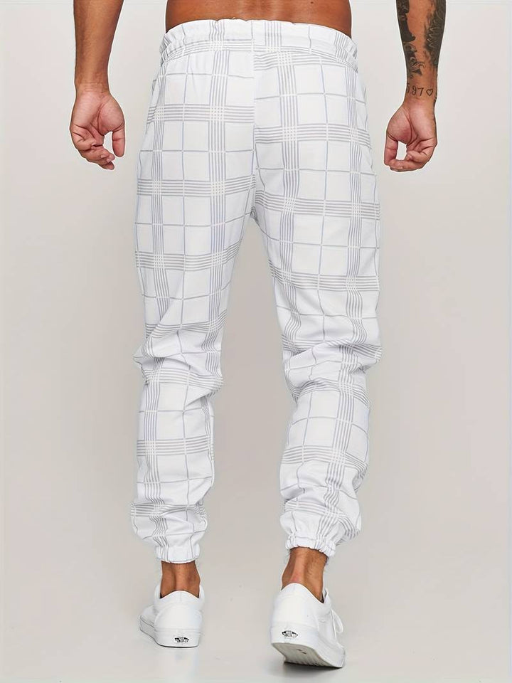 UrbanFit – Geruite Slim Fit Joggers voor Heren