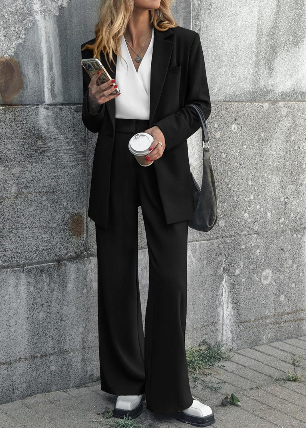 Dames Blazer & Broek Set voor Kantoor en Casual