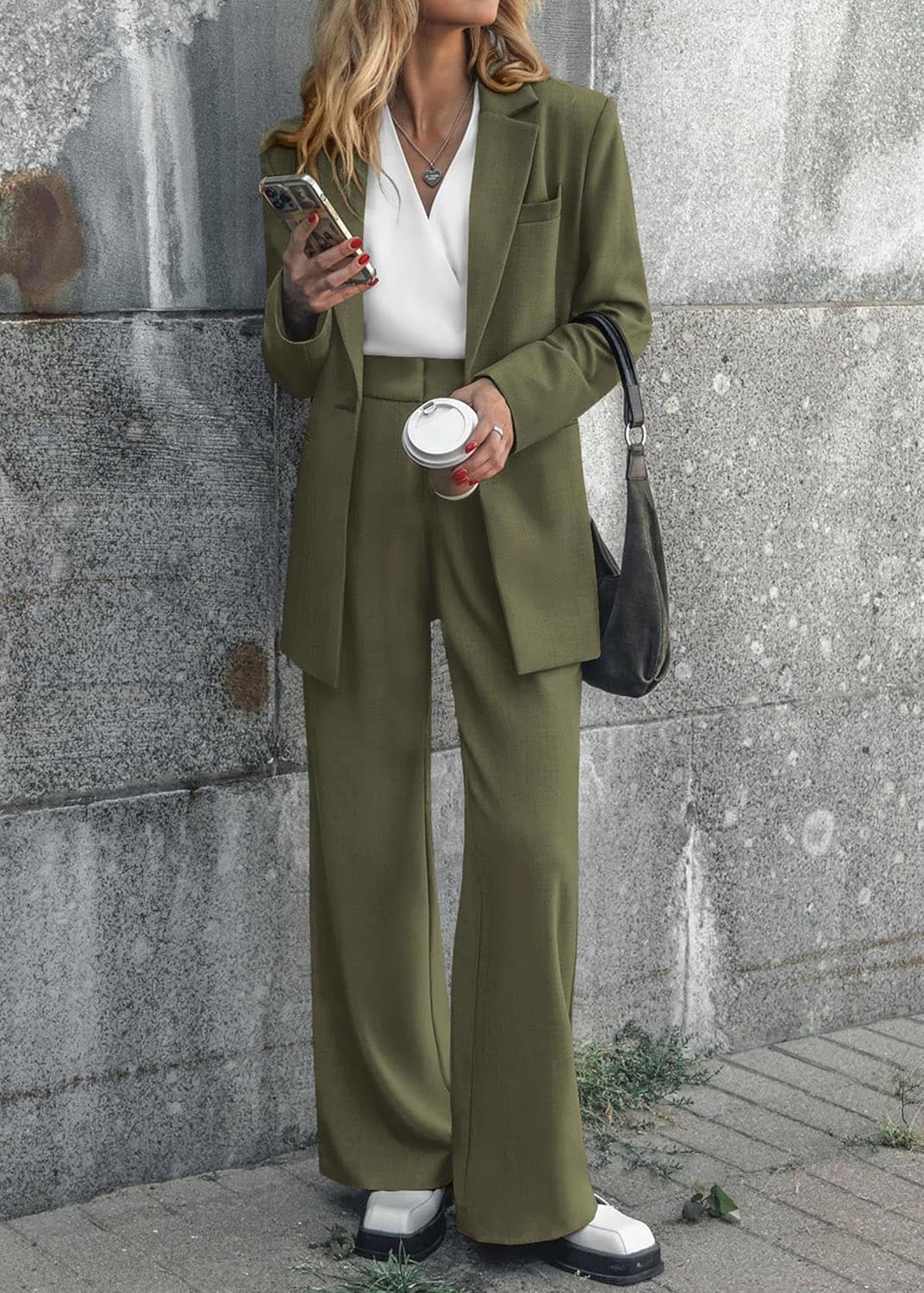 Dames Blazer & Broek Set voor Kantoor en Casual