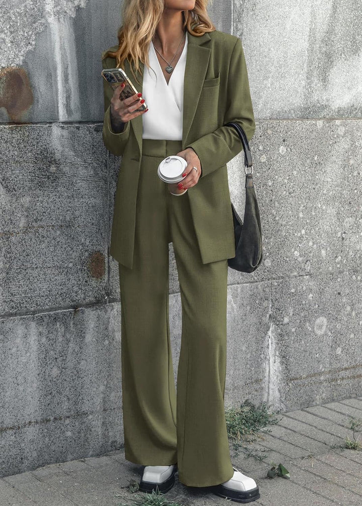 Dames Blazer & Broek Set voor Kantoor en Casual