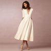 Bellezza – Elegante A-lijn Jurk met Diepe V-hals Dames