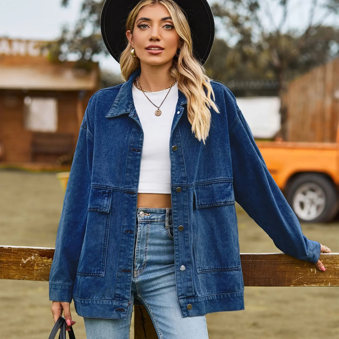 DenimCharm – Klassiek Vintage Denim Jack voor Dames