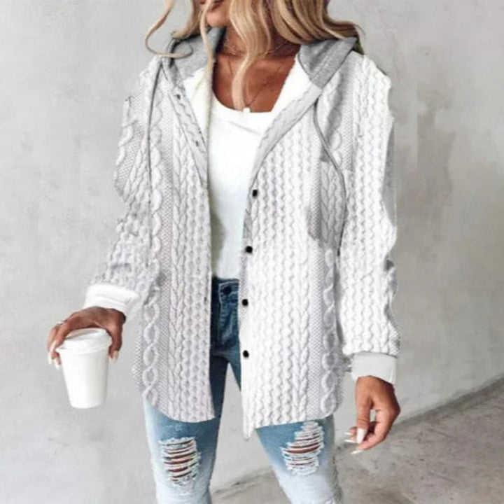 Emily – Geruite Hooded Jas voor Dames