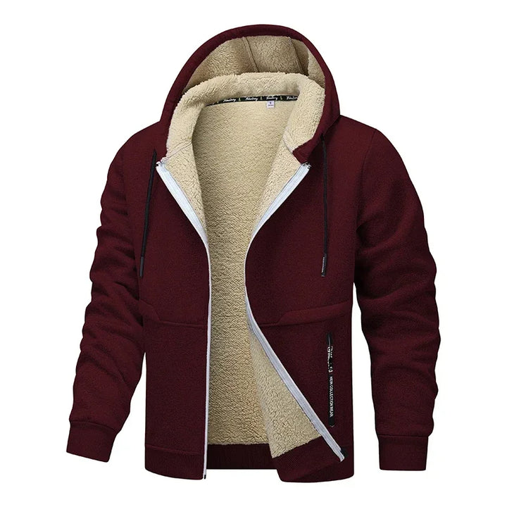 Vincent – Warme Fleece Hoodie met Rits Voor Heren