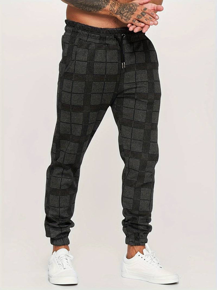 UrbanFit – Geruite Slim Fit Joggers voor Heren