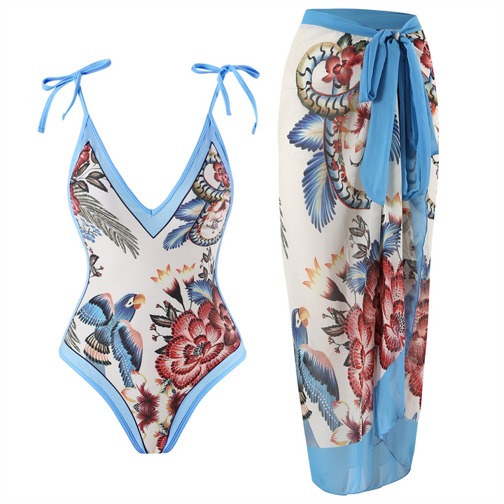WaveGrace – Vintage Badpak met Ruffles dames