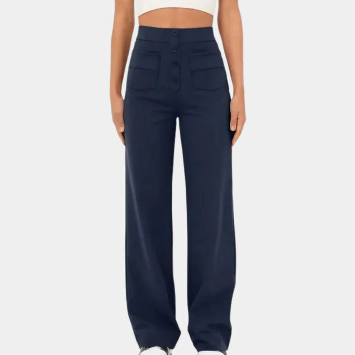 Liva – Rechte Broek met Hoge Taille Dames (kopie)