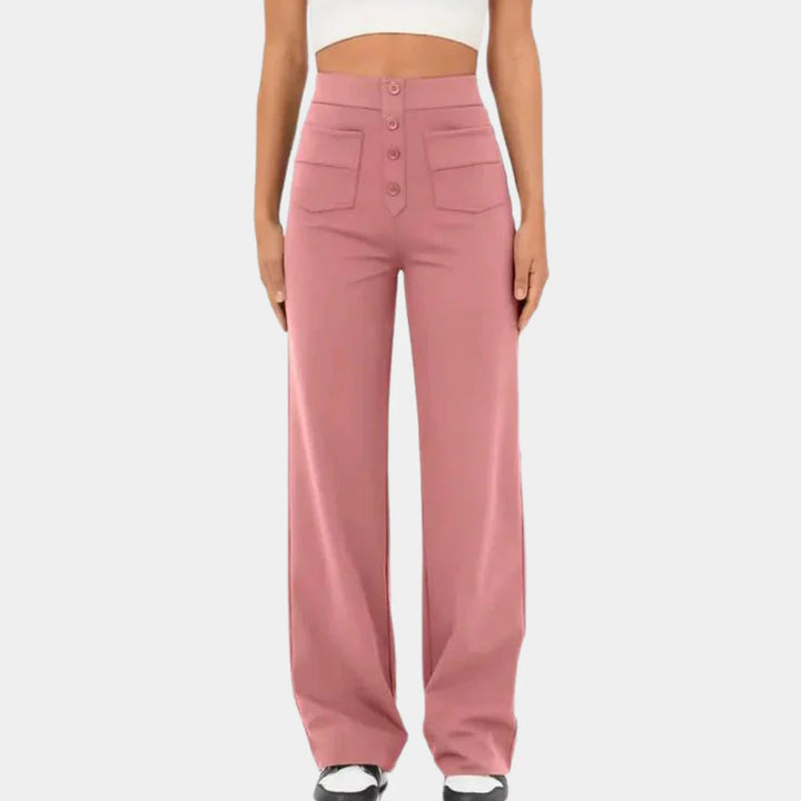 Liva – Rechte Broek met Hoge Taille Dames (kopie)